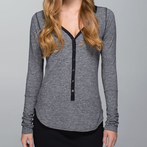 lululemon athletica Tops - Lululemon Long Sleeve Henley Shirt